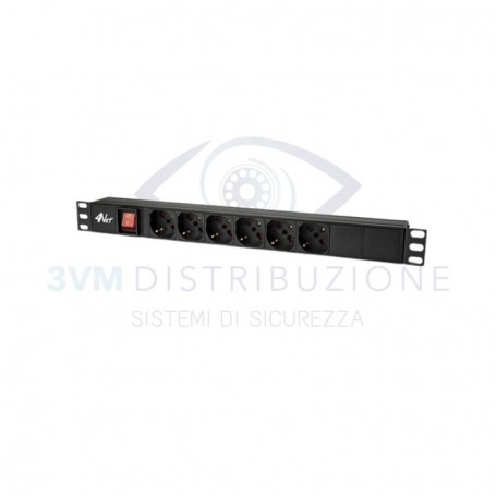 Canalina alimentazione 6 prese + interruttore luminoso 4POWER