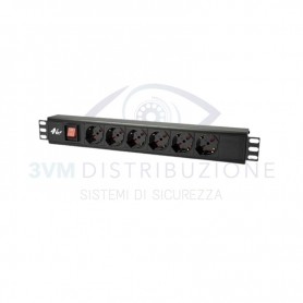 Canalina alimentazione 6 prese + interruttore luminoso 4POWER