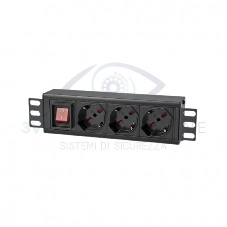 Canalina alimentazione per armadio Mini Lan 10" 4POWER