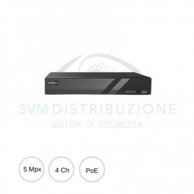 NVR 5 Mpx 4 canali 4Poe