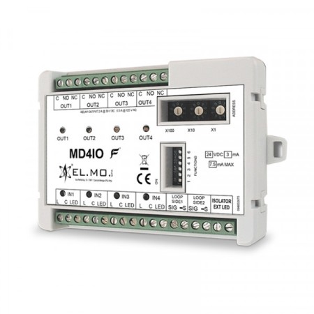 Modulo 4 ingressi 4 uscite MD4IO ELMO