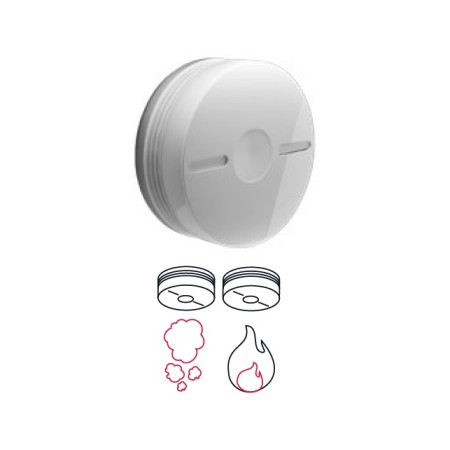 Rivelatore combinato fumo e calore senza fili con sirena SN105AD DAITEM BEKA