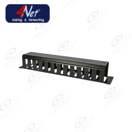 Pannello passacavi 2U con coprifilo networking 4power