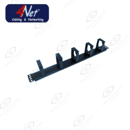 Pannello passacavi con anelli 1U 4POWER networking